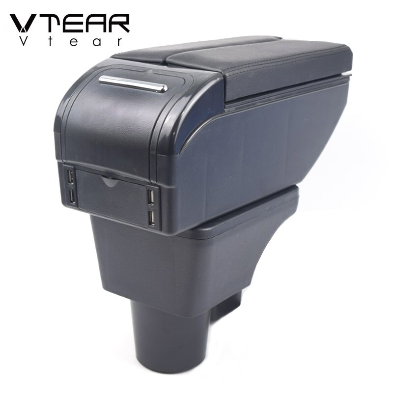 Vtear dla Suzuki liana podłokietnik samochdoowy skórzany podłokietnik interfejs USB schowek wnętrze centrum konsola puchar gniazdo akcesoria automatyczny