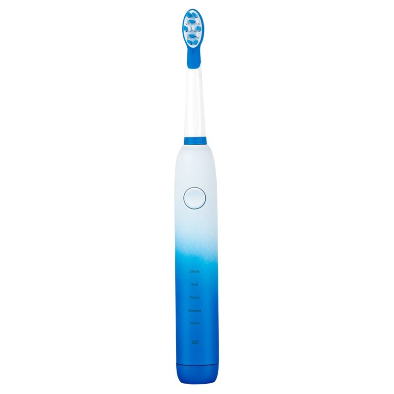 Electric Toothbrush Rechargeable Smart Sonic Brush Tooth Waterproof Automatic Toothbrush Adult Teeth Brush: Blue