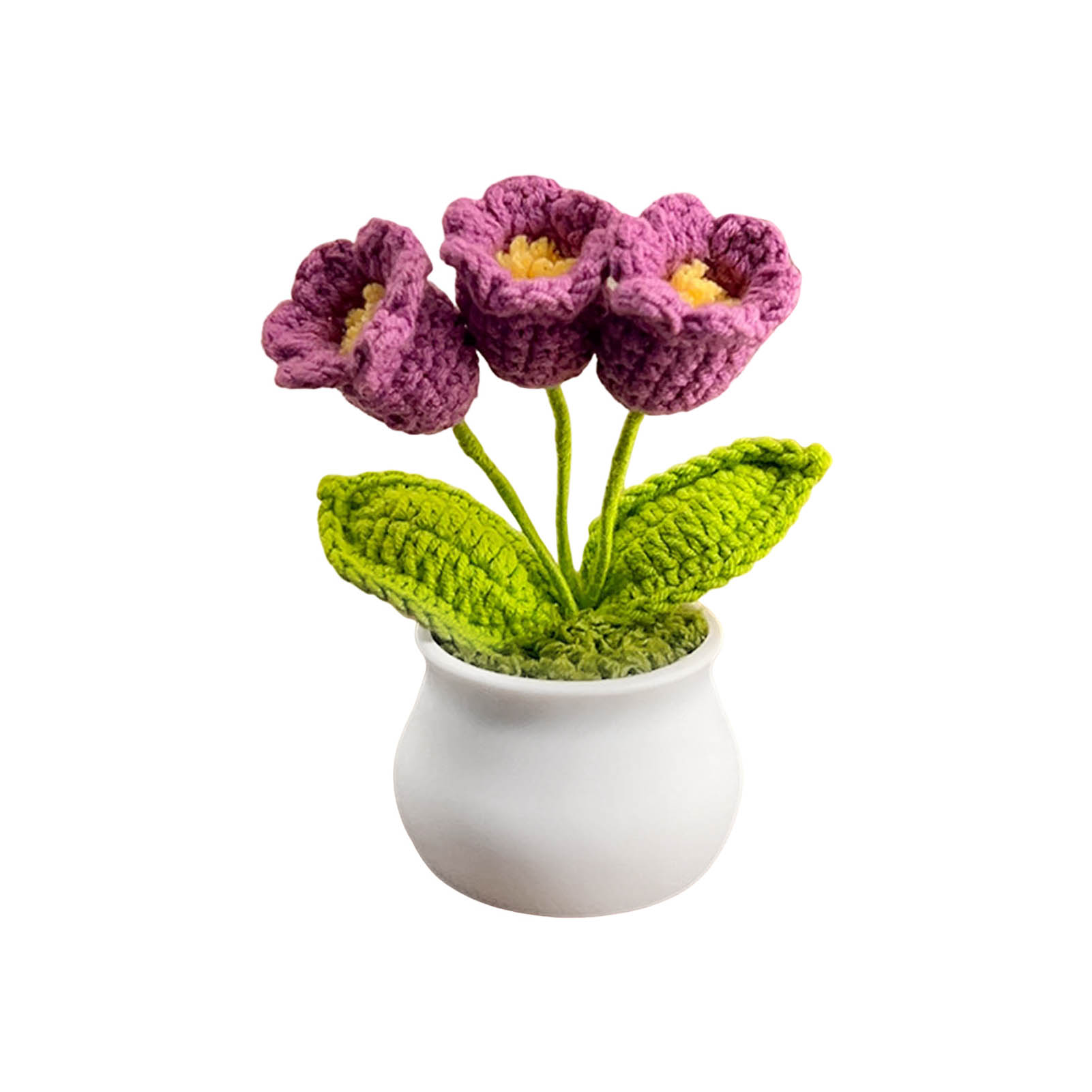 Fiori tutto'uncinetto Simpatico ottavino fiore in vaso Fiori tutto'uncinetto Decorazione della casa per soggiorno telecamera da letto Decorazioni per il desktop Regali di compleanno: Colore rosa