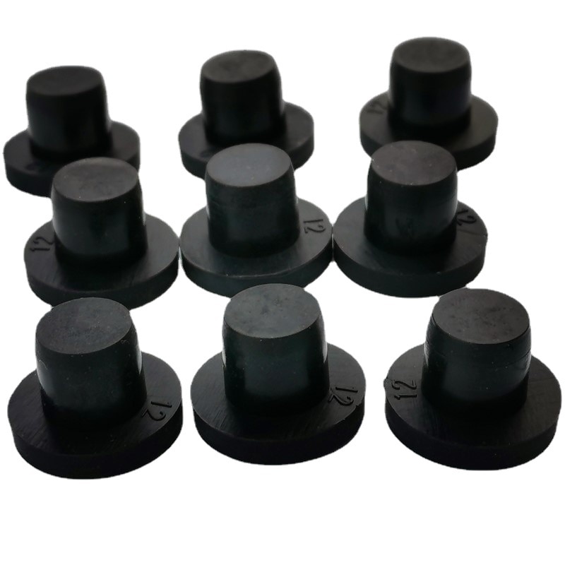 Round Solid Rubber Seal Hole Plugs High Temperature Resistance T Type Silicone Hole Caps Dust-proof Gasket Blanking End Caps