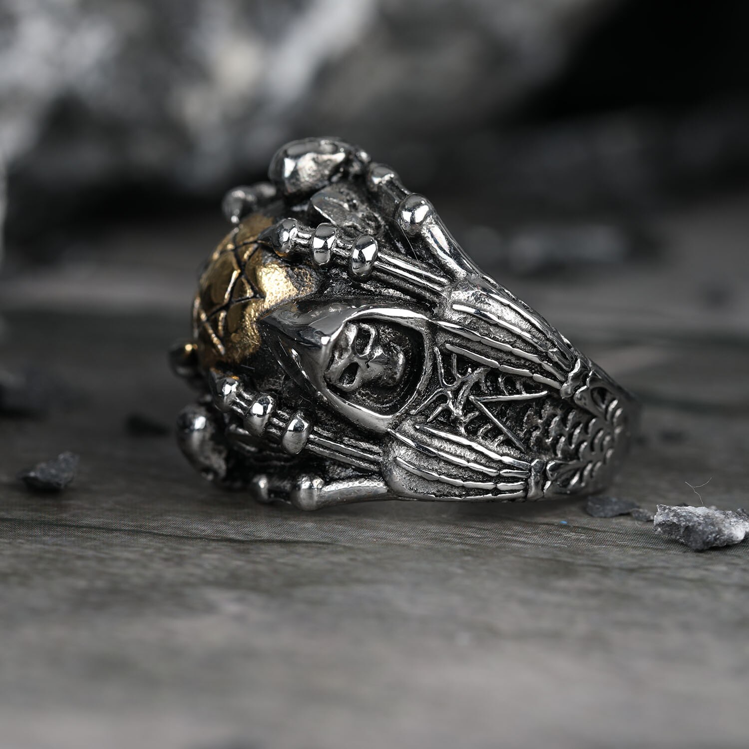 Bagues en acier inoxydable pour hommes, judaime, hexacramme étoile de David, Punk Hip Hop pour homme garçon motard, bijoux ,