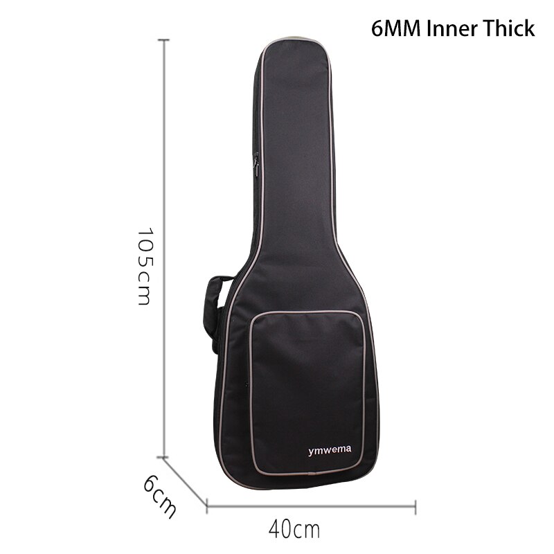 Electric Guitar Case 600D Waterproof Oxford Fabric Electric Guitar Bag 6/12 MM Cotton Double Straps Electric Guitar Backpack: 6MM Inner Thickness