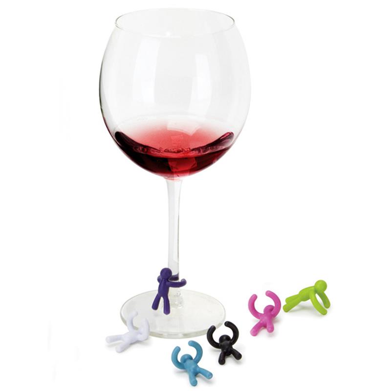 Bar Feestartikelen Rubber Wijnglas Label 7 stks/set Drink Cup Silicone Marker Lekvrije Leuke Wijnfles Stopper