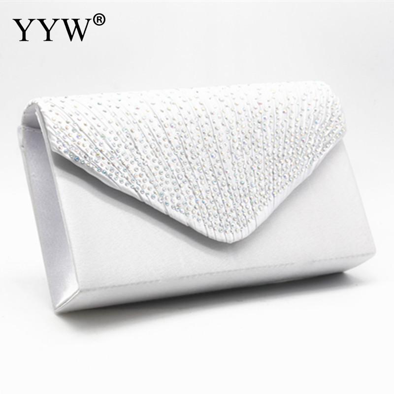 Purple Women Wedding Clutch Luxury Handbag Women Bags Clutch Female Yellow Summer Clutches Female Evening Prom Bag: white