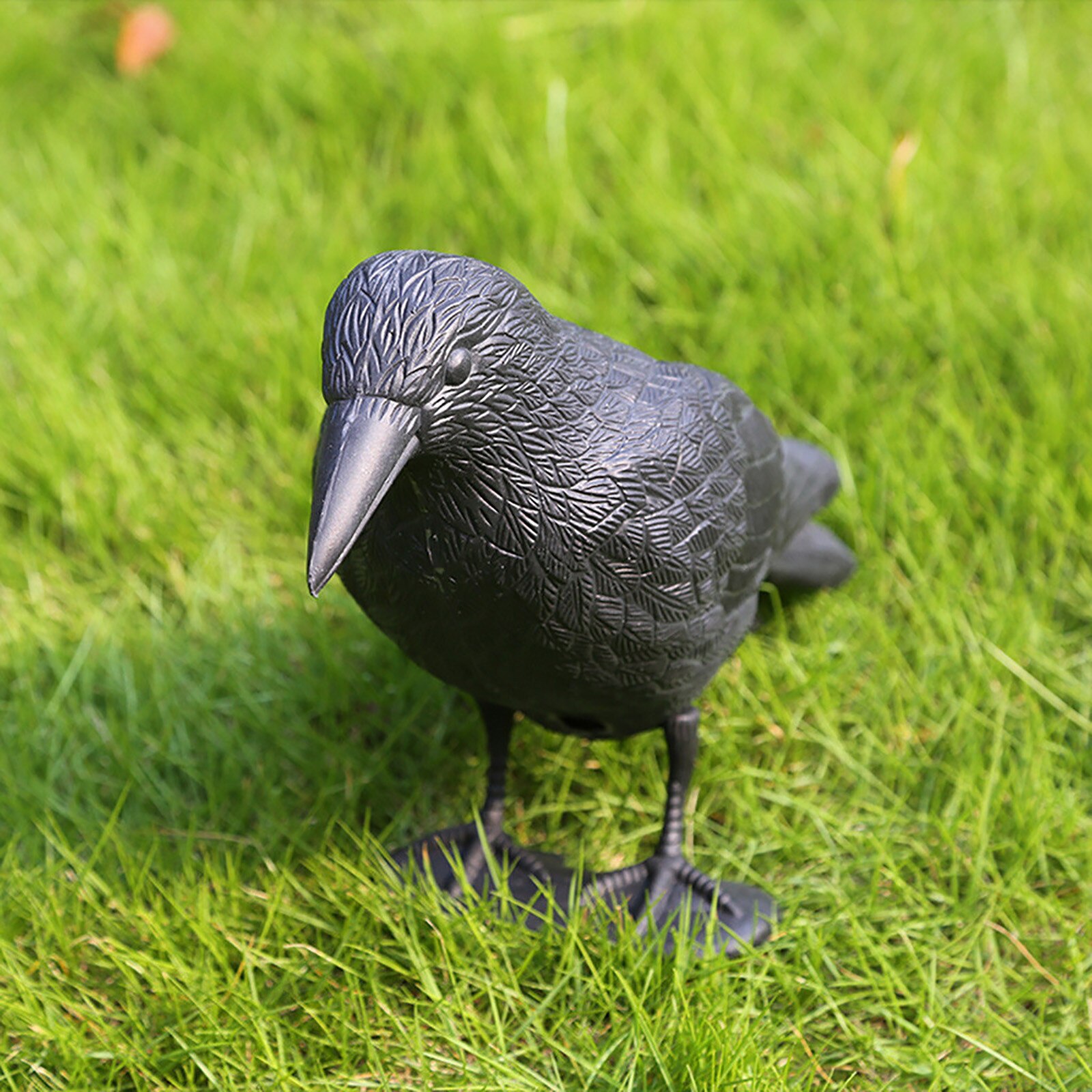 SALES！！！Plastic Simulated Crow Decoy Garden Bird Scarer Mice Pest Control Deterrent: Default Title