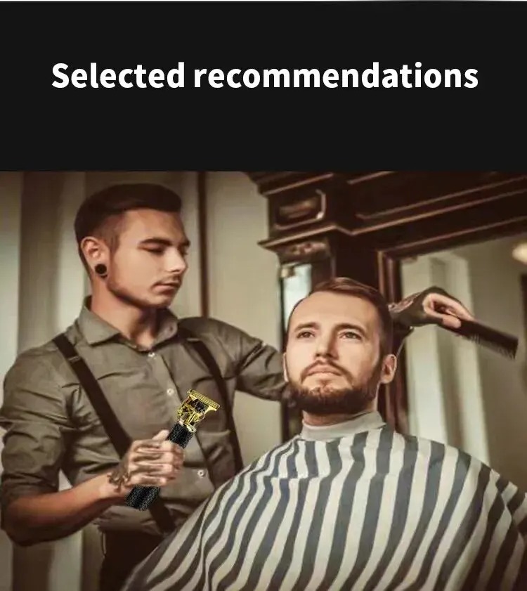 Elektrische haarsnijmachine Vintage T9 Clipper Haar Oplaadbare Man Scheerapparaat Trimmer Voor Heren Kapper Professionele