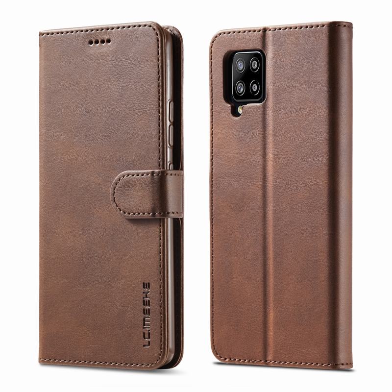 For Samsung Galaxy A42 5G Case Flip Wallet Magnetic Luxury Cover For Samsung A42 A 42 5G Case Leather Phone Bags Cases Coque: Brown