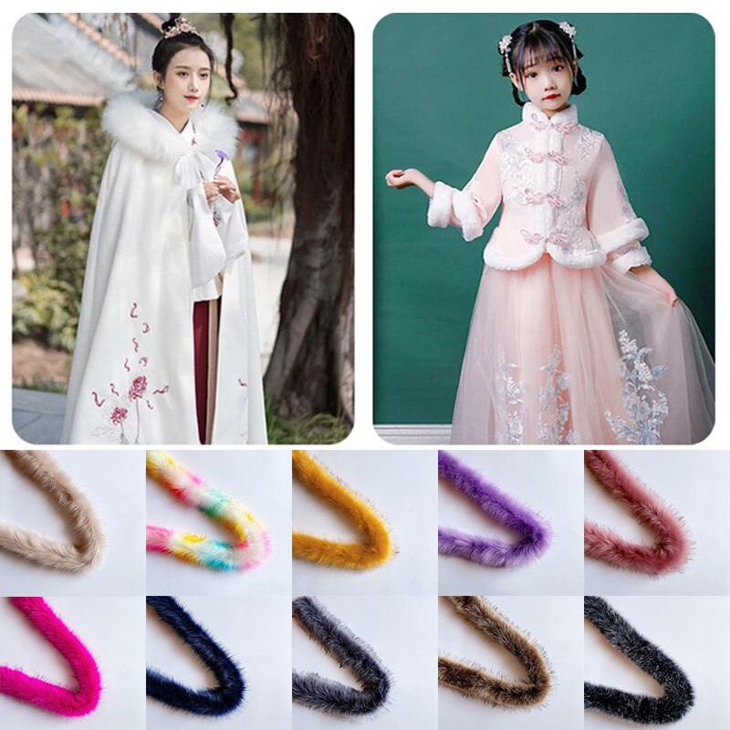 80Cm Faux Vos Bont Lint Tapes Diy Jas Fluffy Bontkraag Sjaal Naaien Materialen Levert Pluche Bont Streep Bont voor Handwerken