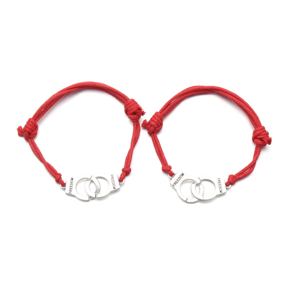 2 uds. De pulseras de cuerda trenzada magnética para parejas, pulsera a juego de distancia, accesorios de joyería para amantes eternos