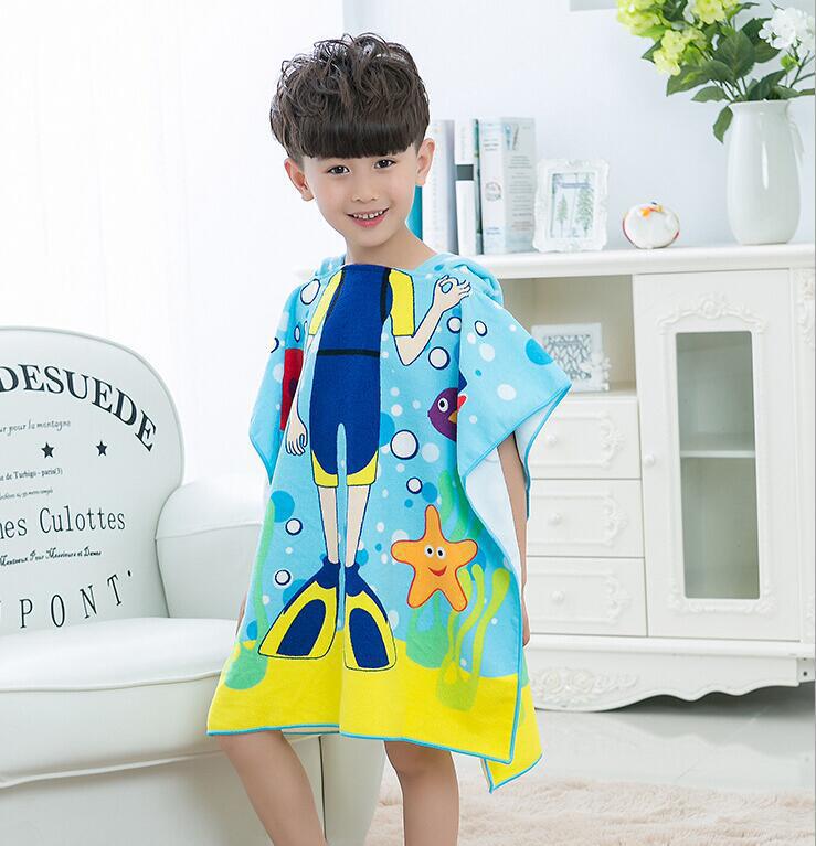 Handtuch Poncho für freundlicher Mikrofaser Bademantel freundlicher Surfen Schwimmbad Strand Ändern Kleid Mädchen Jungen Schnell Trocken Baden Schwimmen Handtücher: 9
