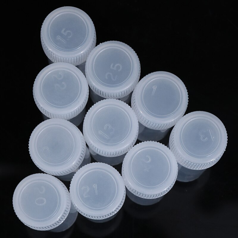 10Pcs/Lot 5ml Mini Medicine Bottle Plastic Test Tubes Vials Sample Container Powder Craft Screw Cap Bottles