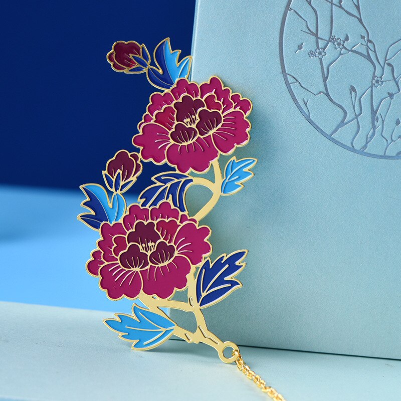Marcapáginas hueco de Metal con flor creativa, Clip de libro para estudiantes, de paginación, papelería, suministros de oficina escolar, recuerdos Retro,