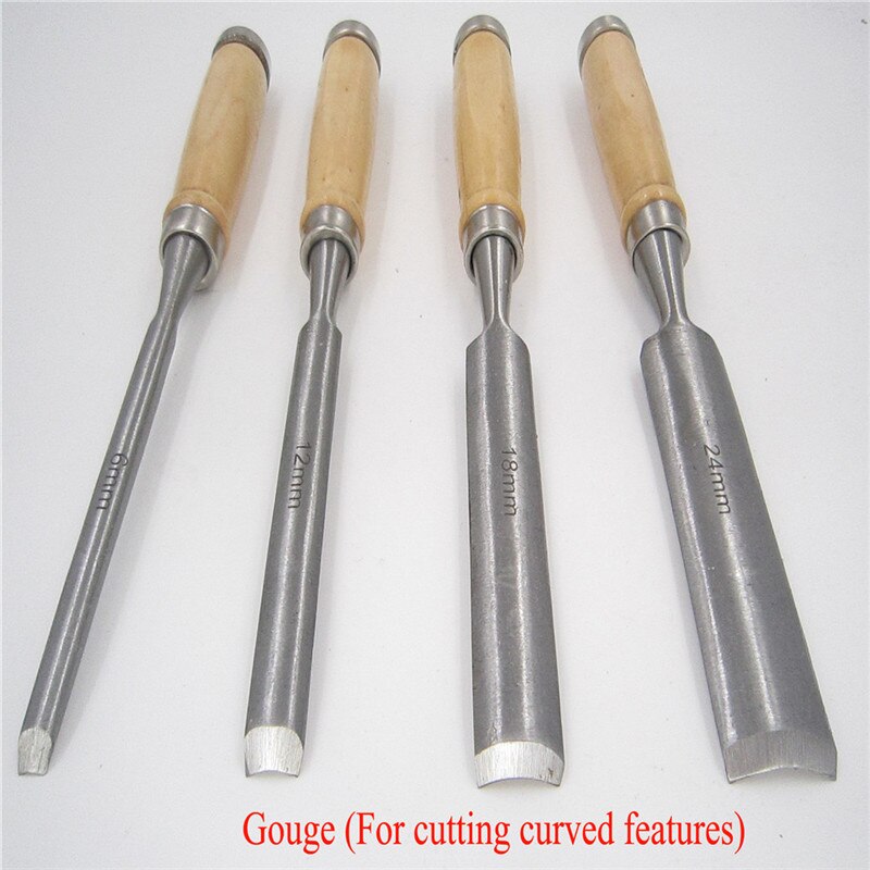 1Pcs Woodwork Wood Carve Woodcarve Gouge Chisel Sculpture Craft Woodcut Art Artist Carpenter Chip Carpentry Mortise Sculpte: Half Round Chisel / 24mm