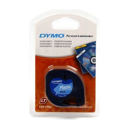 Dymo Letratag Plastic Label Kleur-Blauw