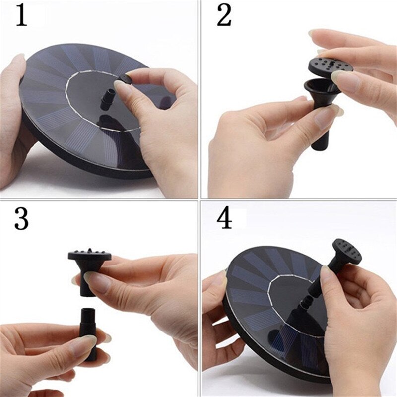 Mini Solar Fountain Pump Solar Powered Water Fountain Garden Fountain Floating Water Solar Waterfall Pool Pond Garden Decoration