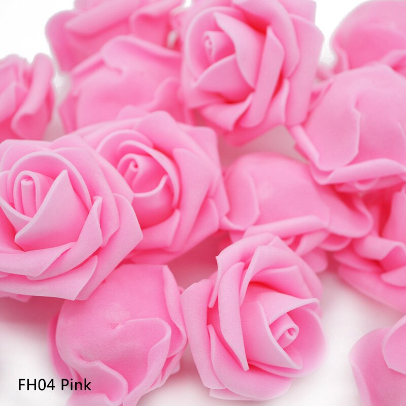 20 st/lot 4cm konstgjorda rosblomma pe skum blomhuvuden rosett scrapbooking blomma gör det själv krans bröllopsfest dekoration: Fh04