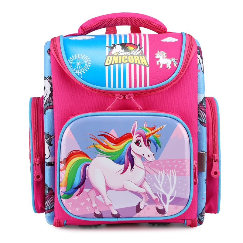 Kids Primary School Backpacks Boys Girls Orthopedic Satchel Children School Bags for Boys Mochila Escolar: unicorn