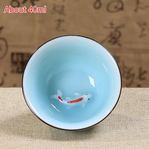 Celadon Chinese Kung Fu Thee Set Lotus Pu'er Thee Cups handgeschilderde Keramische Reliëf Draak Pioen Karper goudvis Thee Kopjes