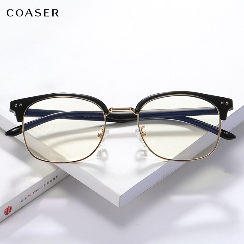 Computer briller anti blue ray briller anti blue light briller optiske kvinder øjenbeskyttelse brille ingen grad flade briller