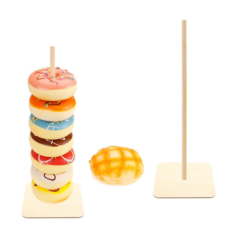 Présentoir à donuts en bois, porte-donuts, support à Dessert pour mariage, anniversaire, fournitures de fête, décoration de fête prénatale: 1