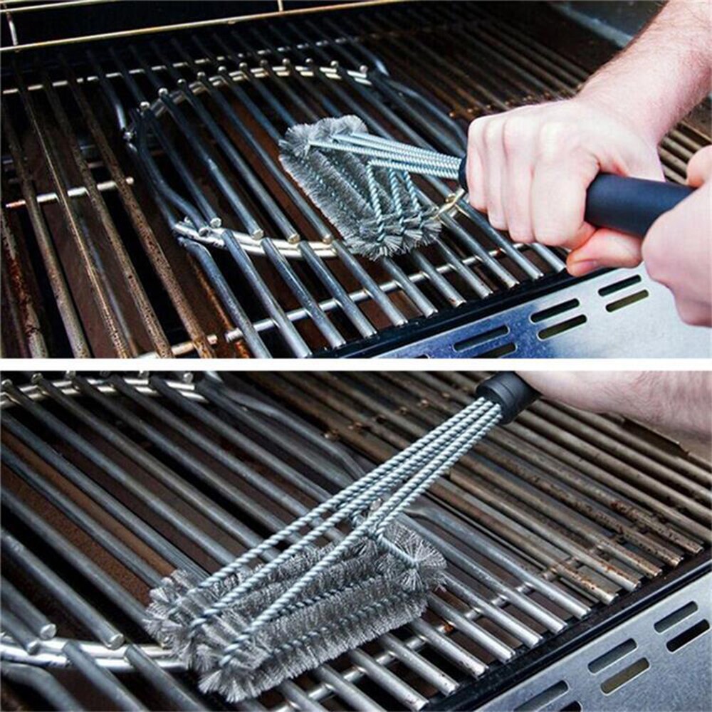 Grill Borstel Bbq Cleaner 18in Rvs Barbecue Scrubber Reinigingsborstel Voor Houtskool Grillen