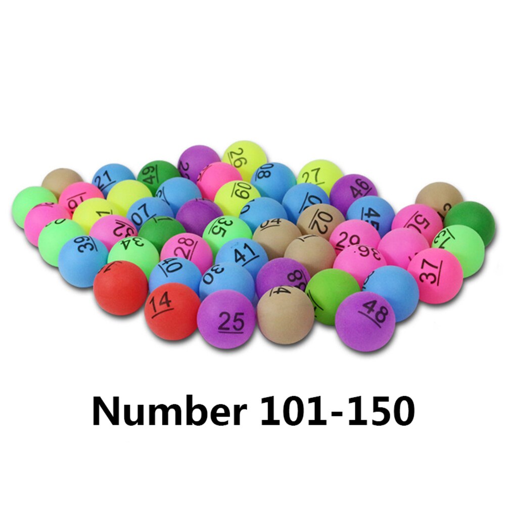 50Pcs 2.4G Kleurrijke Entertainment Ping Pong Ballen Met Nummer Pingpong Bal Voor Loterij Game Advertentie: Rood