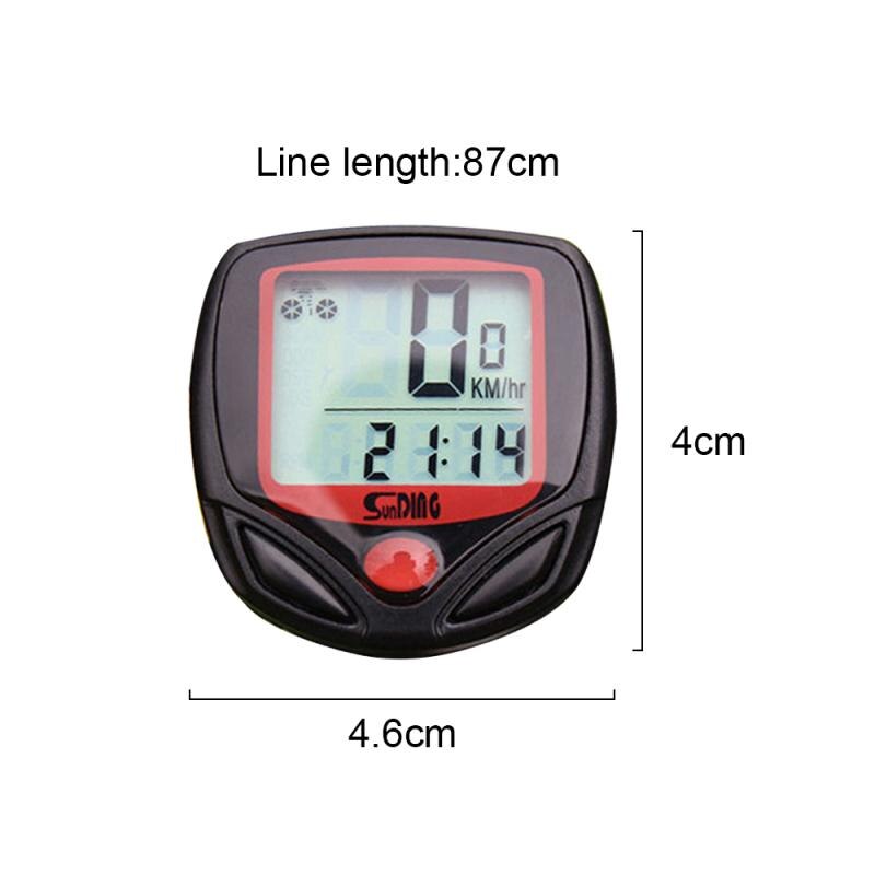 Waterproof Bicycle Speedometer Bicycle Odometer Bicycle Computer Bicycle Speedometer Riding Computer Digital LCD Computer