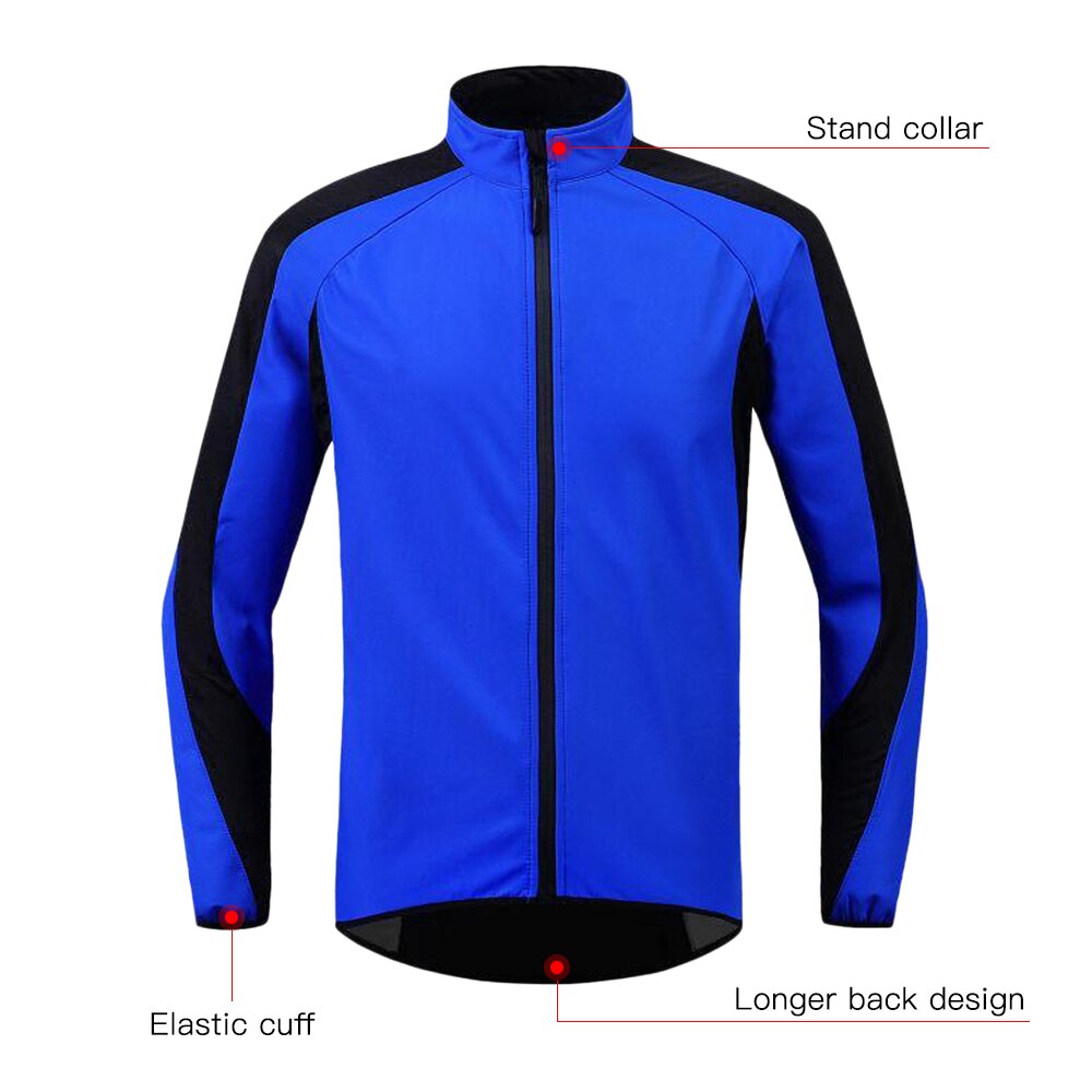Winter Warm Cycling Jacket Waterproof Thicken Thermal Fleece Jacket Coat Bicycle Windproof Running Jacket for Men