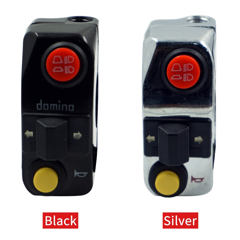 Chrom Silber und Schwarz Universal- Motorrad 7/8 &quot;22mm Lenker Montieren Scheinwerfer Blinker Horn Schalter Tasten