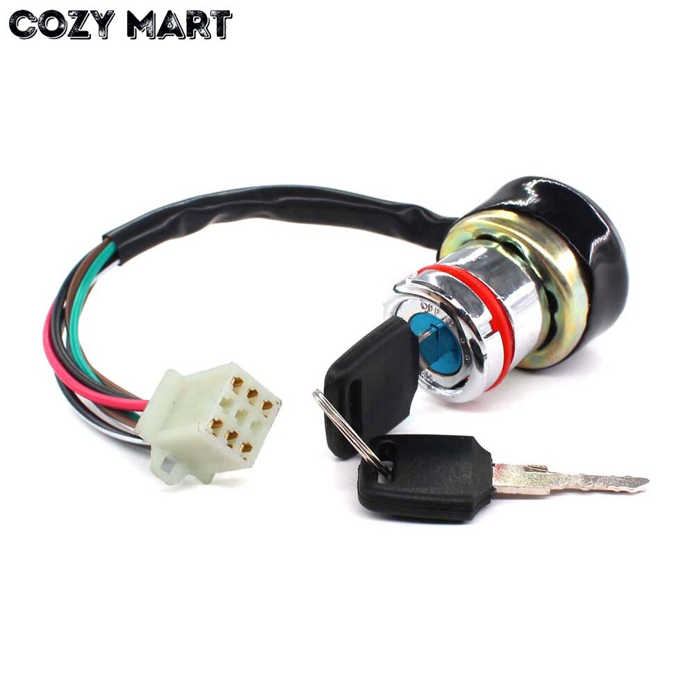 Motorcycle Ignition Switch 3 Position 6 Wire With 2 Keys fit for Harley Bobber Scooter Chopper ATV Go Kart