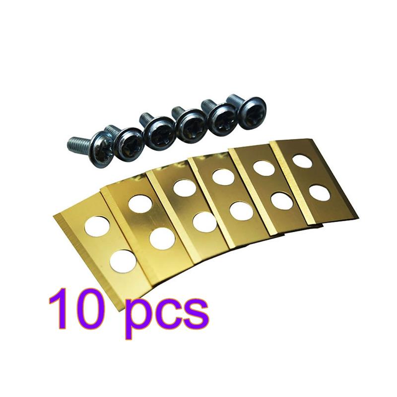 30X Titanium Coated Robot Mower Replacement Blades for ROBOT LAWN MOWER: 10 pcs Golden