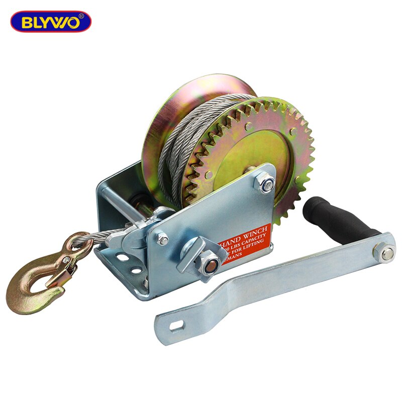 540kg 10M Wire Rope Hand Winch Manual Winch 1200LB Gear winch car parts auto towing tow tools