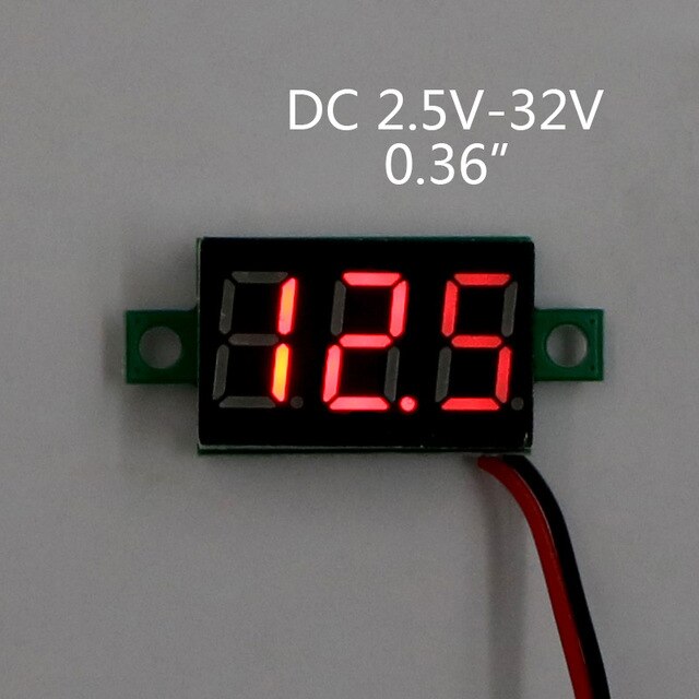 DIY czerwony niebieski cyfrowy moduł doprowadziło miniwyświetlacz DC 2.5V-32V woltomierz/napięciomierz płyta metrów miernik dla motocykl samochód: czerwony