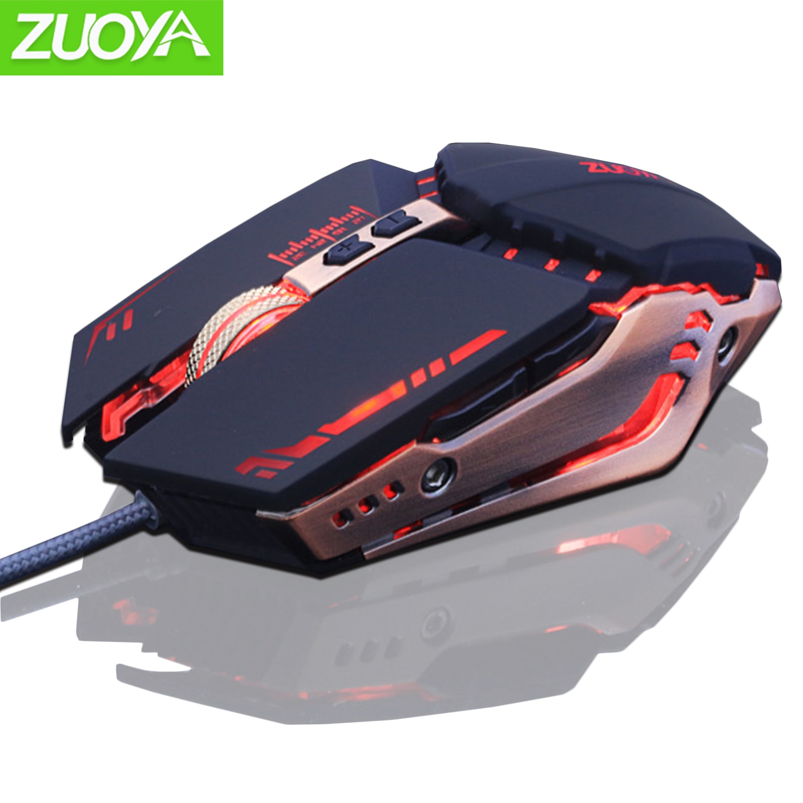 Zuoya Usb Wired Gaming Mouse 7 Knoppen Optische Led Computer Game Muizen Voor Pc Laptop Notebook Gamer