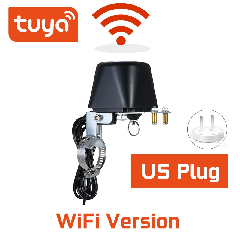 Tuya gas vattenventil zigbee trådlös kontroll smart hemautomation kontrollventil gassäkerhetsstöd alexa google assistant: Wifi us plug