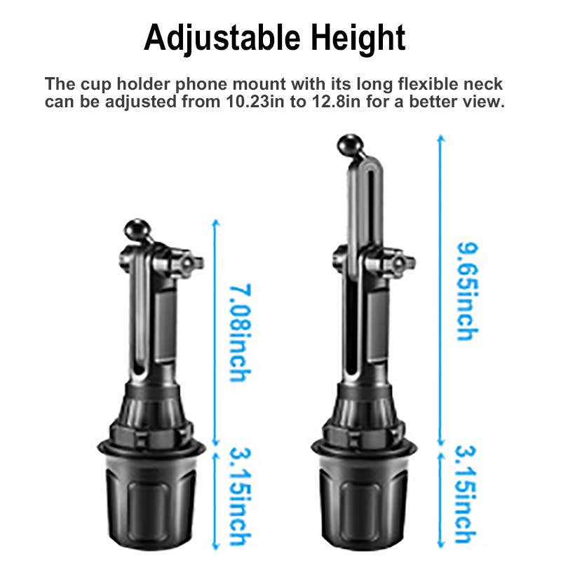 Cup Holder Phone Mount Auto Clamping Wireless Car Charger Qi Fast Charging Cup Holder Adjustable Cupholder Phone Holder Charger