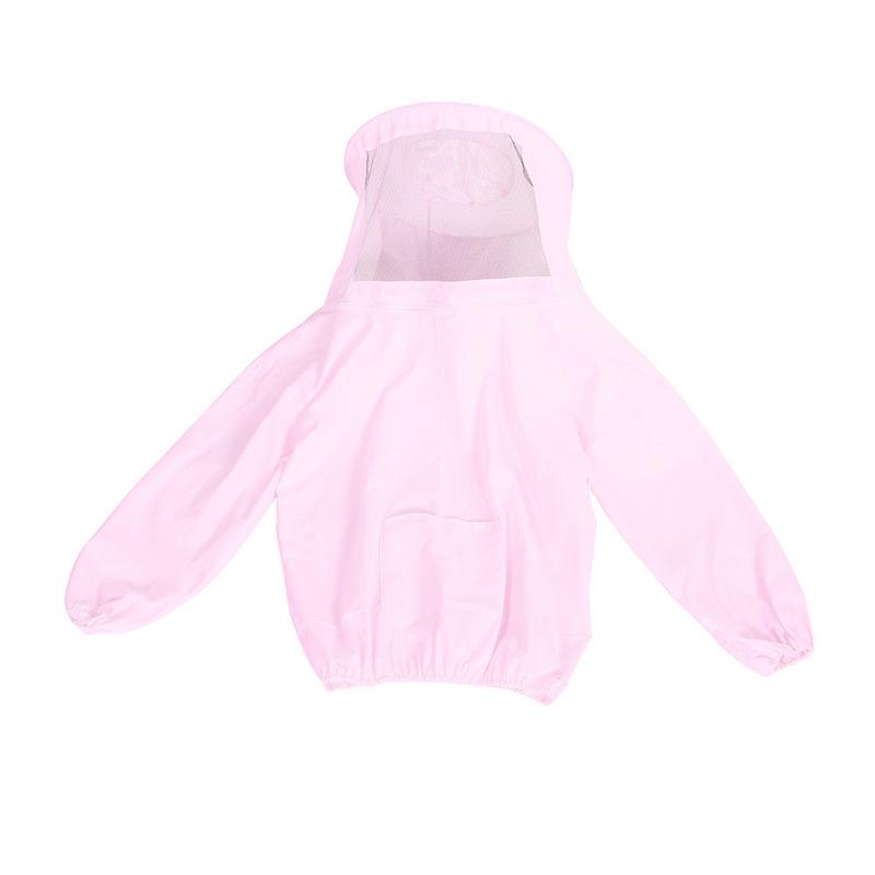 Con bolsillo de almacenamiento Anti-abeja ropa Siamesed cabeza máscara de ropa exterior superior para ropa de apicultura # DO