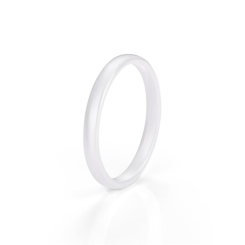 Colorful Smooth 3mm Ceramic Rings For Women Men Waterproof Jewelry Minimalist Wedding Never Fade Couple Ring: 8 / Blue