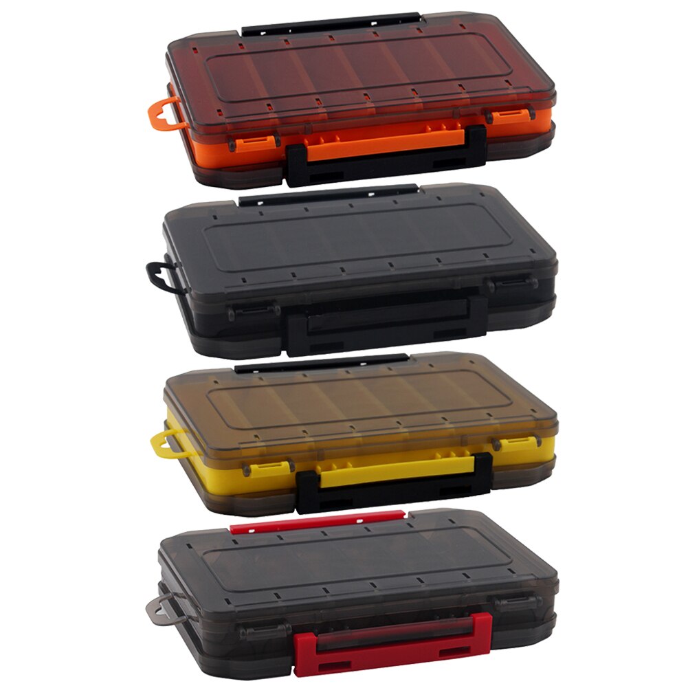 14 Compartments Fishing Lure Boxes Bait Storage Box Fishing Tackle Case Waterproof Double Sided Open Organizer Case