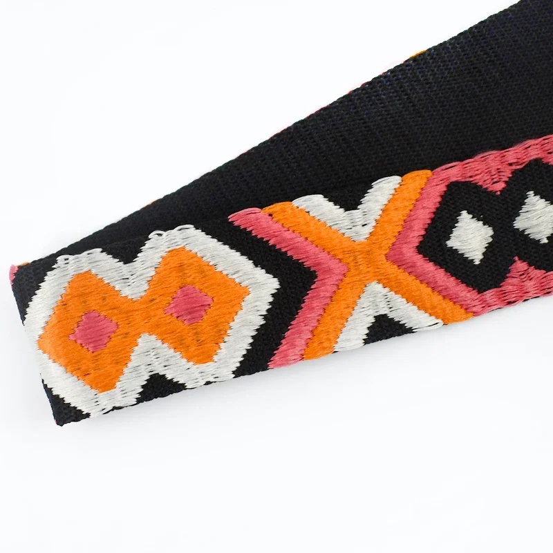 2 meter 38mm meetee polyester jacquardvävband ryggsäcksrem bälte kläder bindningstejp sytillbehör: Guld-