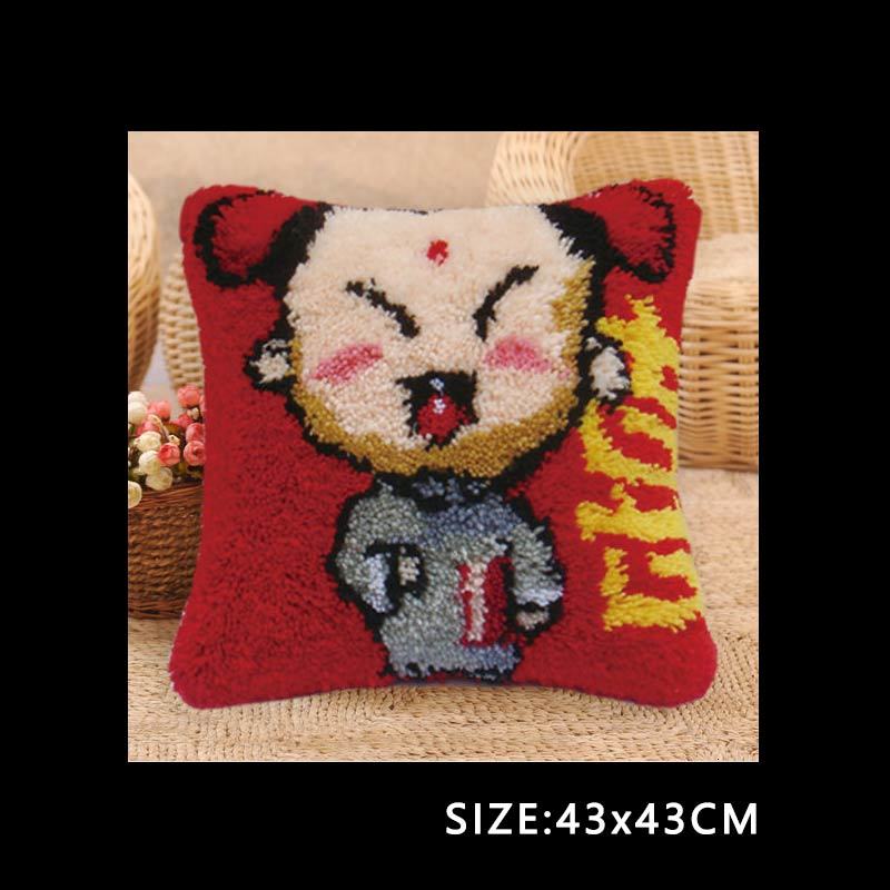 Coussin à crochet, coussin à crochet, coussin à crochet, coussin en mousse pour travaux d'aiguille, taie d'oreiller à crochet, broderie, bricolage, point de croix , 37/43/50 cm: Ti-abz 009