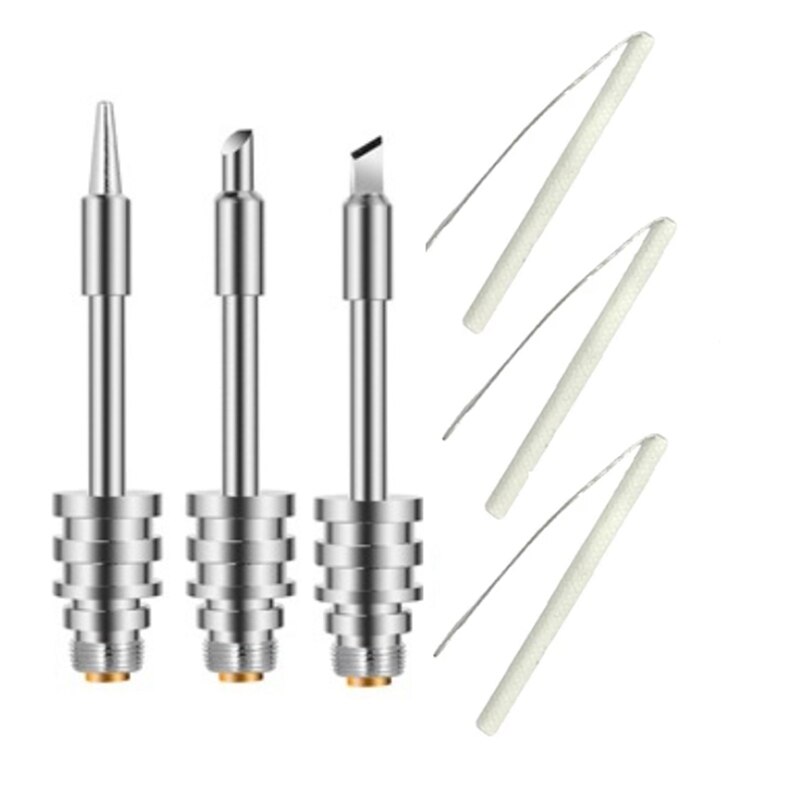 510 Interface Soldering Iron Tip USB Wireless Soldering Station 30W Soldering Iron Tip Replace the Heating Core: Silver