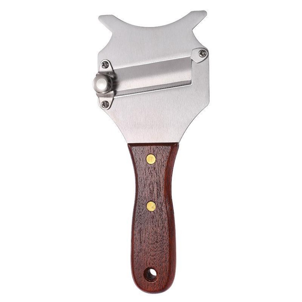 Stainless Steel Truffle Slicer High Hardness Adjustable Slice Thickness Chocolate Planer Wood Handle Cheese Grater Dessert: Light Grey