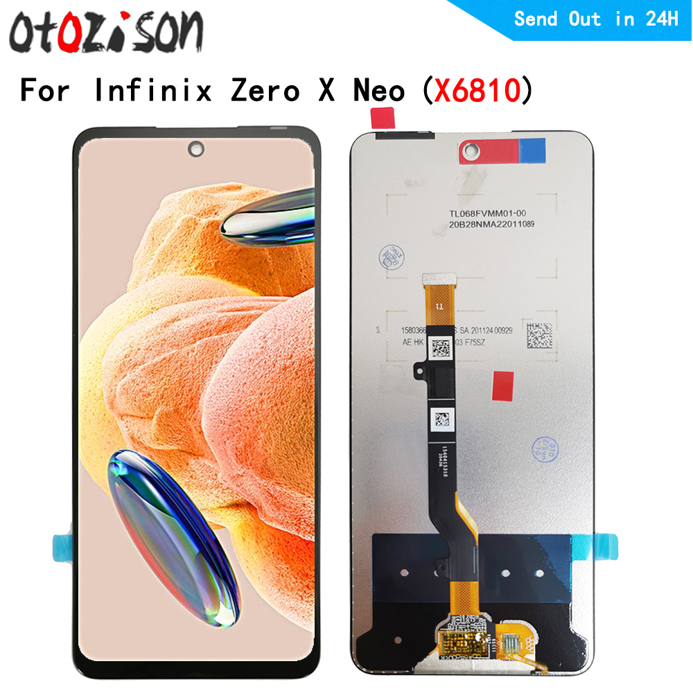 X6810 LCD 6.78" IPS For Infinix Zero X NEO X6810 LCD Display Touch Panel Screen Digitizer With Frame Assembly 1080*2460: black