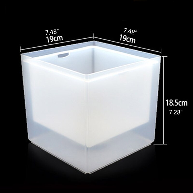 Barra de cubitera cuadrada de doble capa LED duradera, soporte de agua para vino helado R66B