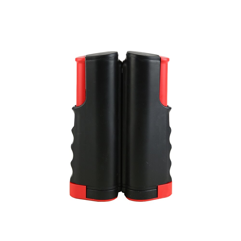 Draagbare nylon universele met standaard intrekbare eendelige tafeltennisnet vervanging sportbenodigdheden antislip gymrooster: Zwart en rood