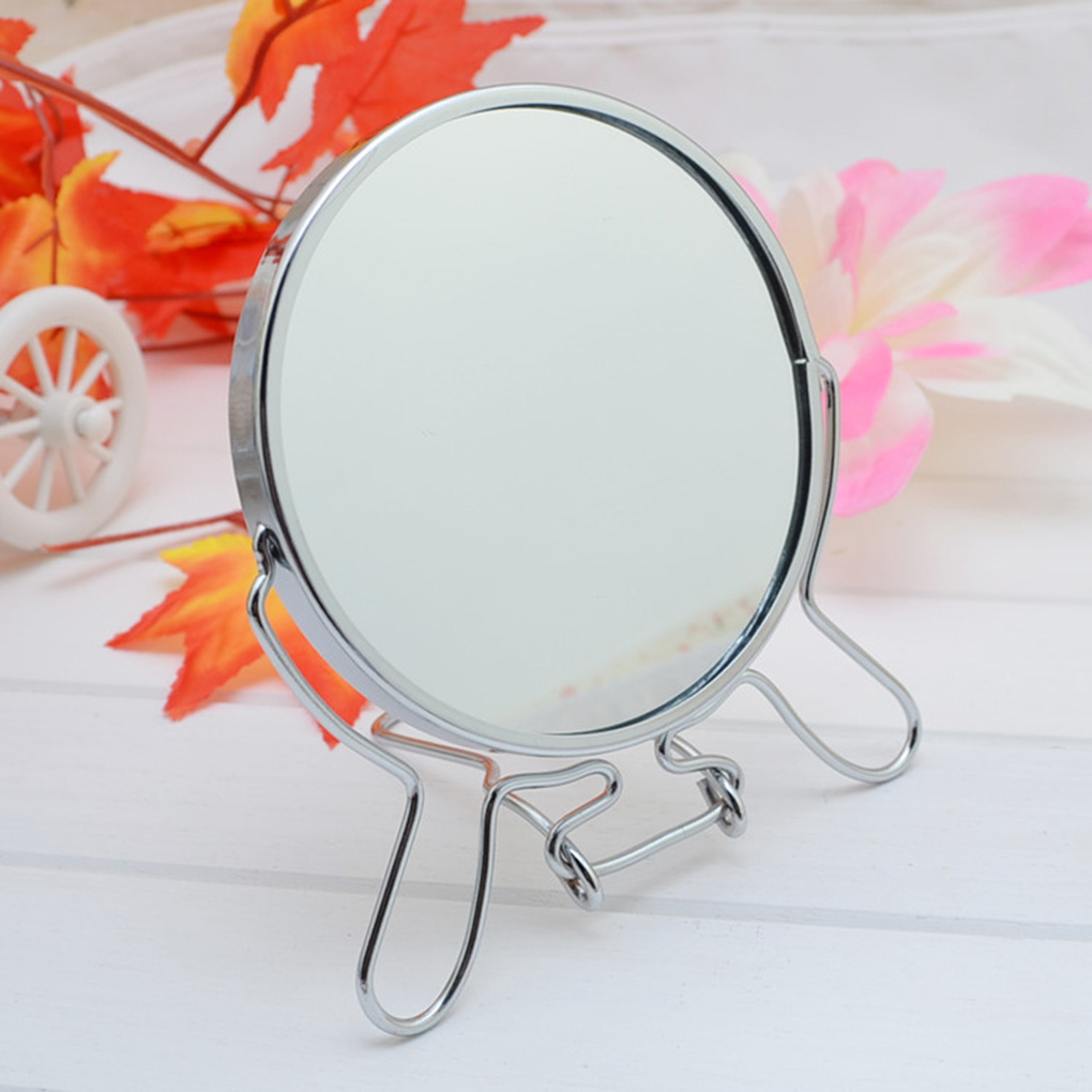 360 rotating metal mirror 1:2 zoom function Two Side Mirror Magnifier Stainless Steel Frame Makeup Cosmetic Mirror Makeup Tools