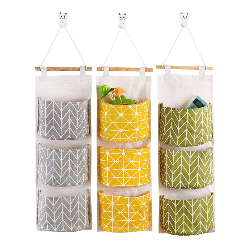 3 Grids Wall Opknoping Organisator Opbergtas Met Speelgoed Decor Pocket Pouch