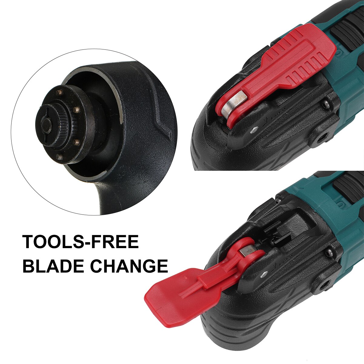 6 Speeds Adjustable Cordless Oscillating Multi Tool Variable Speed Renovator Woodworking Tool For 18V Makita Battery(No Battery)