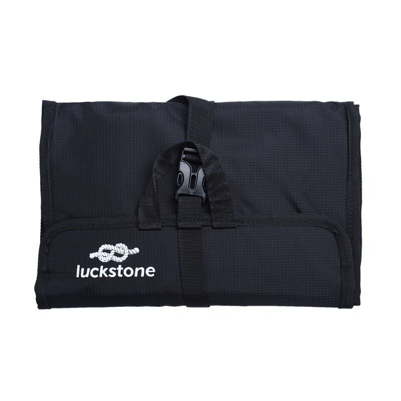 Multifunctional Folding Climbing Rock Quickdraw Sling Carabiner Hook Gear Climbing Wall Equipment Collection Arrange Bag: Black